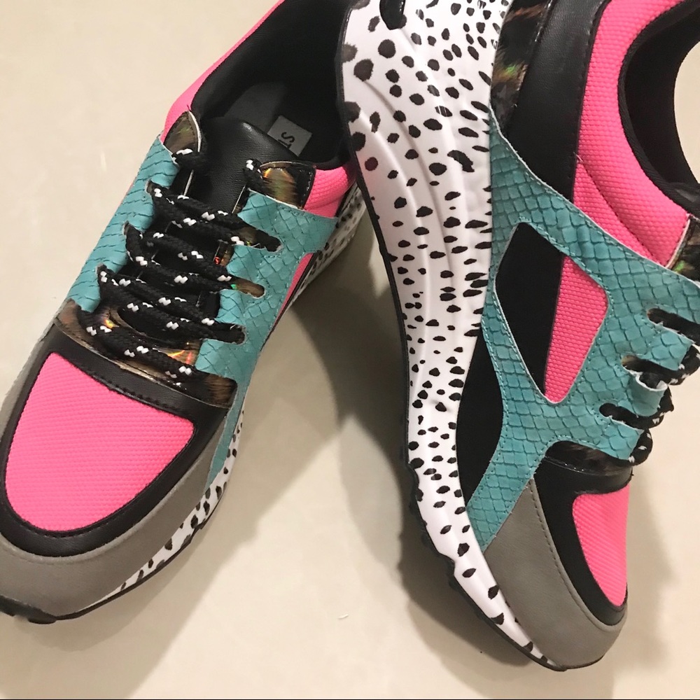 Steve Maddens Cliff Bright Multicolored Sneakers - Picture 2 of 9